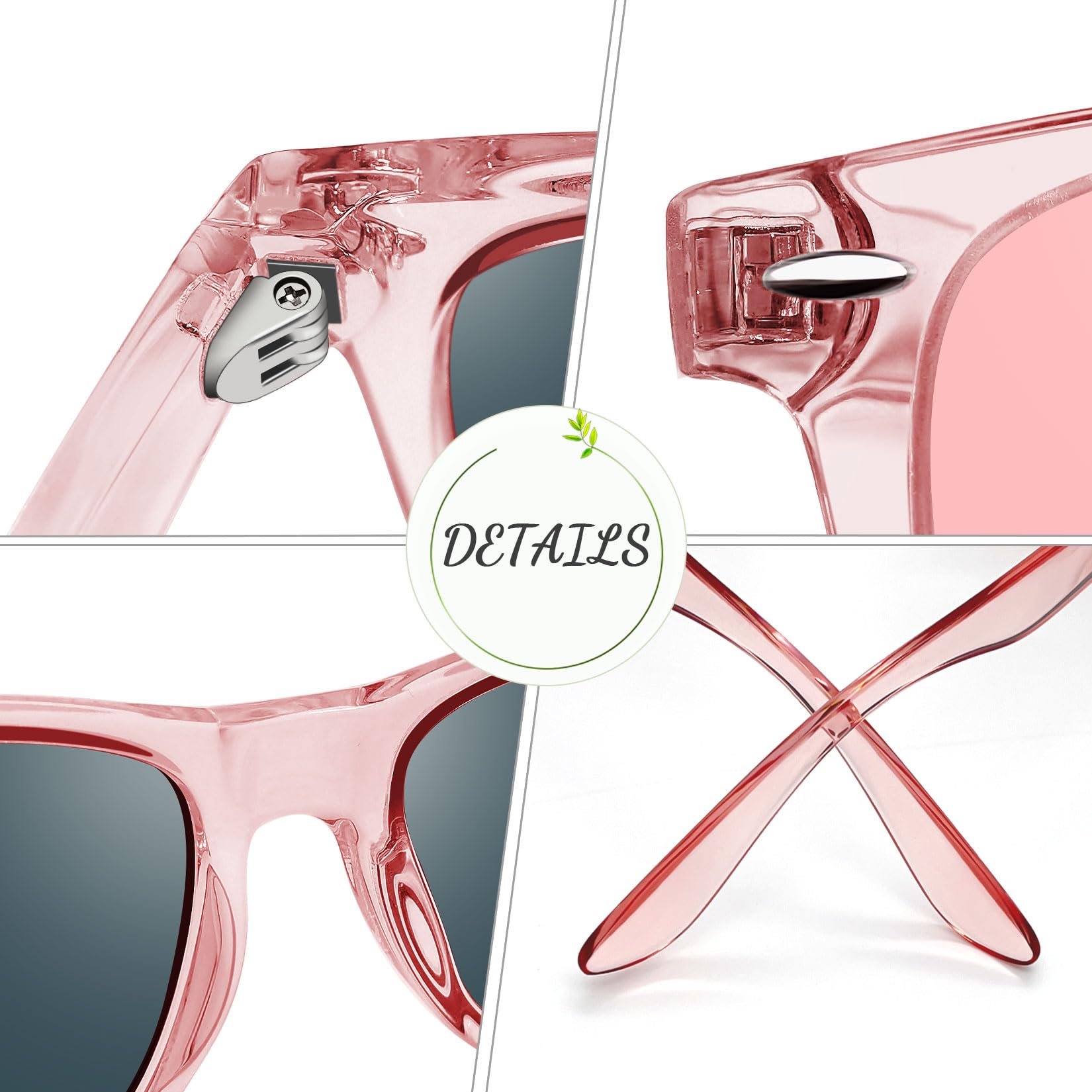 Joopin Gafas de Sol Mujer y Hombre Polarizadas Protección UV400 Cuadradas Estilo Clásico de Moda para Conducir Playa Viajes Pesca