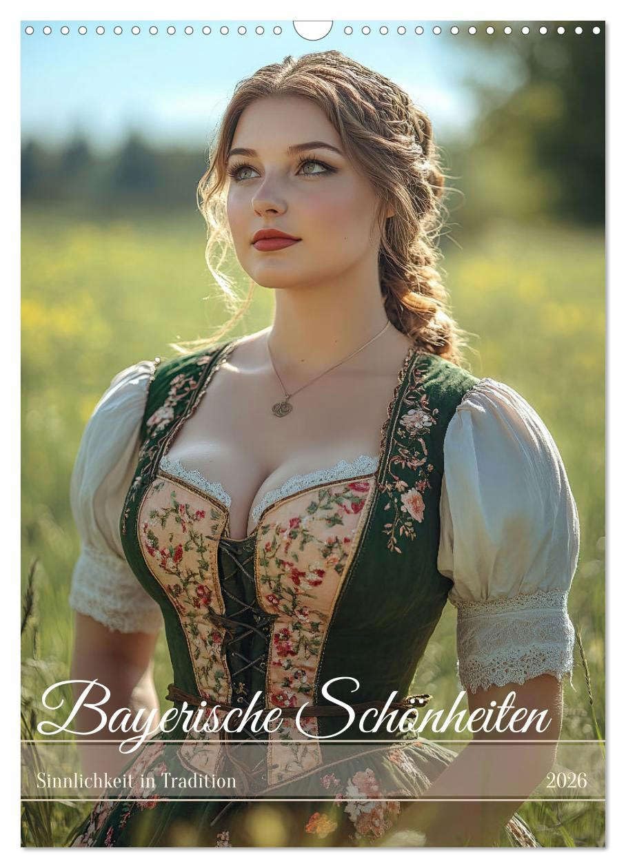 Bavarian beauties UK-Version (Wall Calendar 2026 DIN A3 Portrait), CALVENDO 12 Month Wall Calendar โ image 1