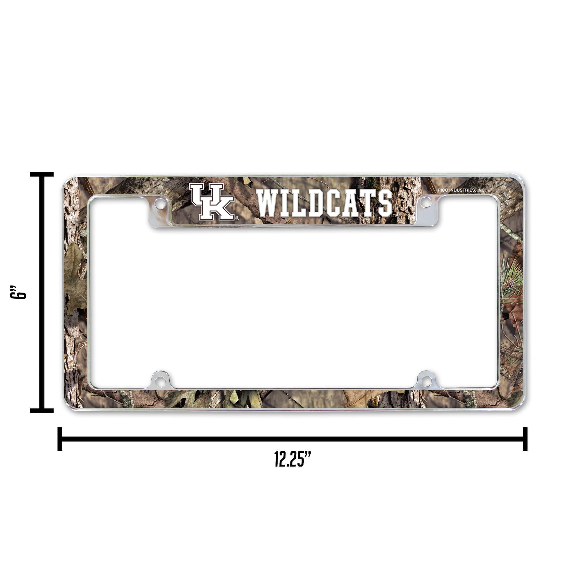 Rico AFC190130TMO Kentucky University/Mossy Oak Camo Break-Up Country All Over Chrome Frame (Top Oriented)