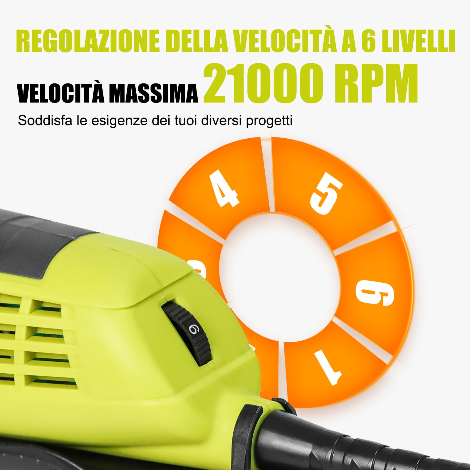 DEWINNER Utensile Multifunzione Oscillante, 300W Multiutensile Oscillante 15000-22000RPM, 28 Accessori, 6 Velocità Variabili, Angolo di Oscillazione 3°, Impugnatura Ausiliaria e borsa per il trasporto
