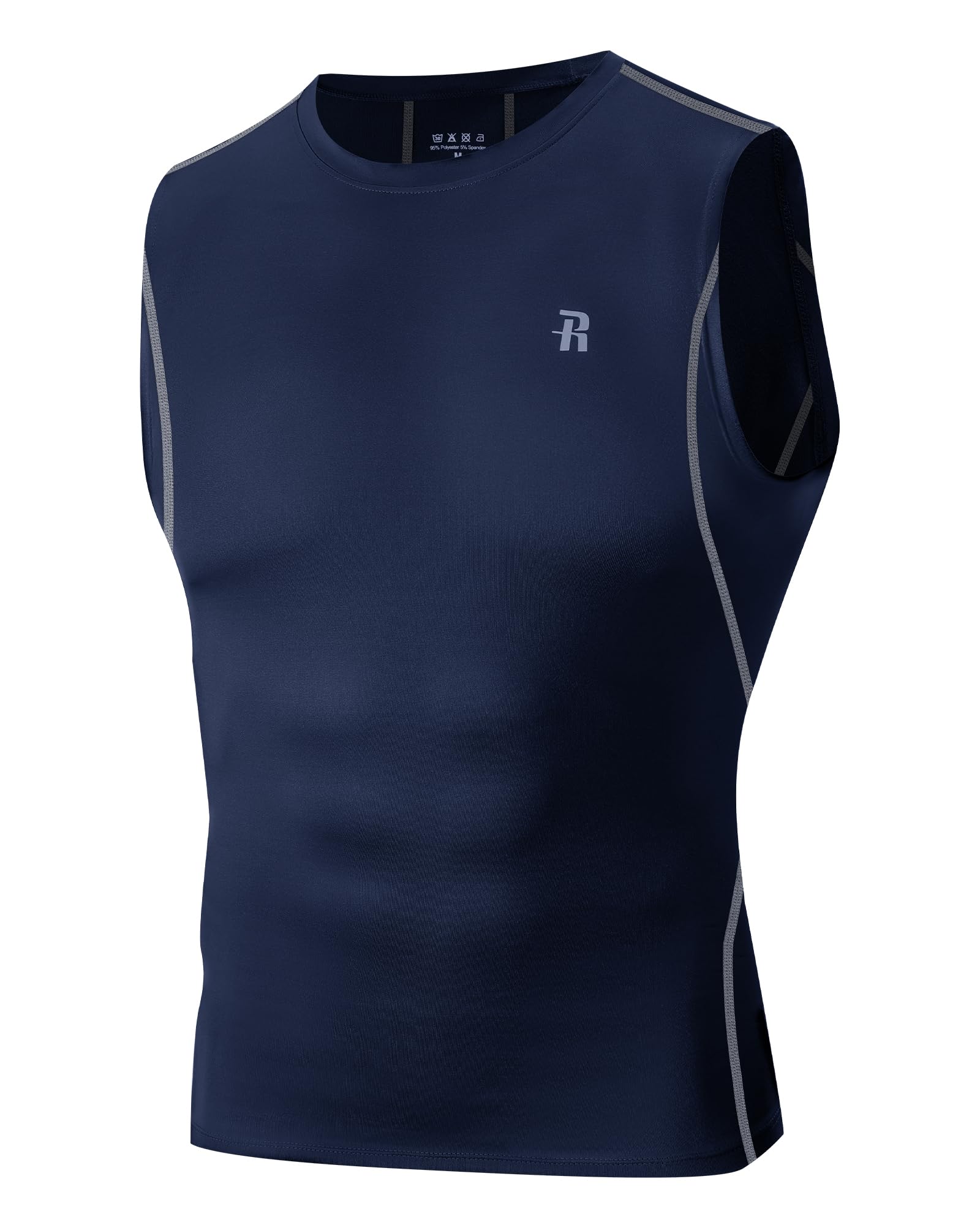 Runhit Herren Kompressionsshirt Tank Top Ärmellos, 1/3 Pack Funktionsshirt Atmungsaktiv Schnell Trocknend, Laufshirt & Muskelshirt für Fitness Gym Training, Sport Unterhemd