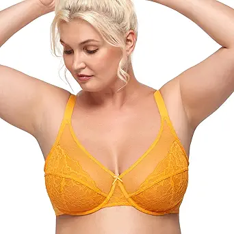 HSIA Minimizer Bras for Women Full Coverage Underwire Bras Plus Size,Lifting Lace Bra for Heavy Breast