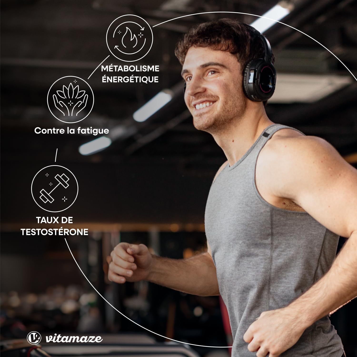 Maca noire 30 000 mg par dose journalière, hautement dosé, complexe d’extraits de maca + L-arginine + tribulus + ginseng + zinc + vitamines B, performance sportive, 180 gélules véganes, Vitamaze