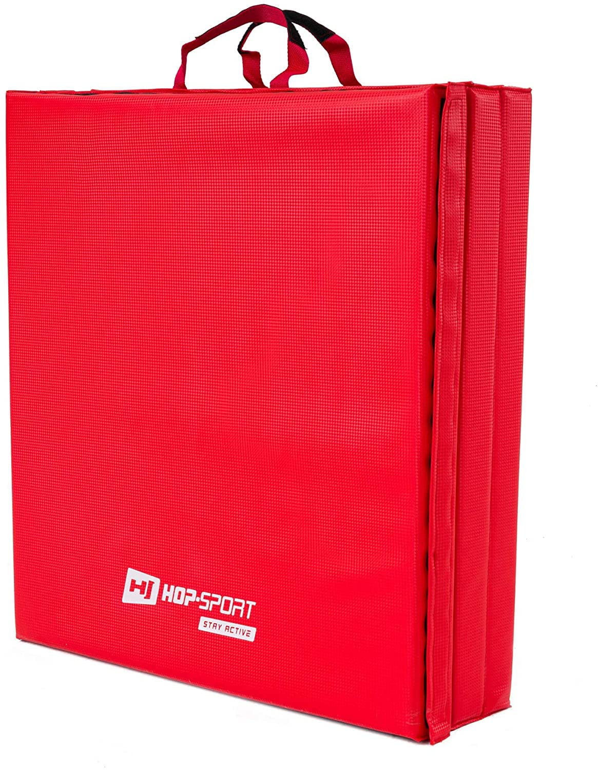 Hop-Sport Turnmatte klappbar - Bodenweichmatte für zuhause 180x60x5cm - Fitnessmatte, Gymnastikmatte mit Tragegriffen und Klettverschluss Dicke 4cm / 5cm