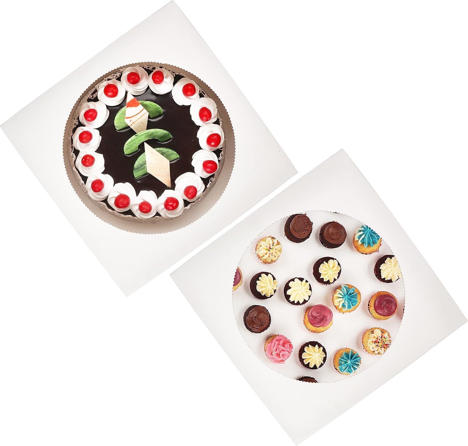 Kurtzy White Cardboard Cupcake Boxes with Clear Plastic Windows (5 Pack) - Image 4