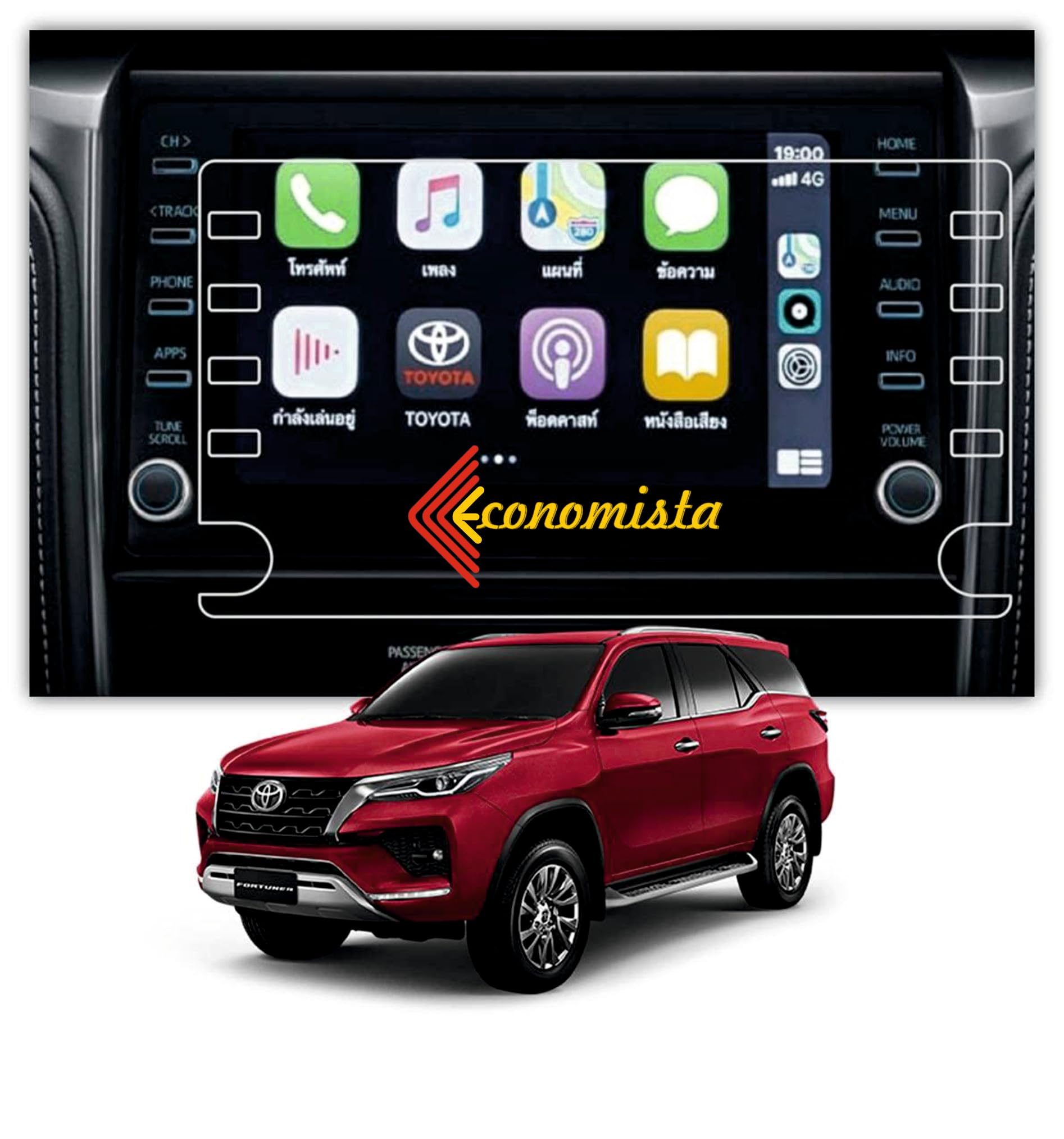 Economista ☆☆☆☆☆ Drive In Luxury With 9H Hardness Car Screen Protector! Scratch & Water Resistant For Premium Protection! Specifically Tailored For Toyota (Glossy/Clear, Fortuner) (B0D6YYH1JX) Amazon Price History, Amazon Price Tracker
