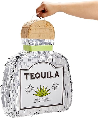 Miniatura 7 de Piñata de tequila para decoración de despedida de soltero, centro de mesa, accesorio de fotos (tamaño pequeño, 16.5 x 13 x 3 pulgadas)