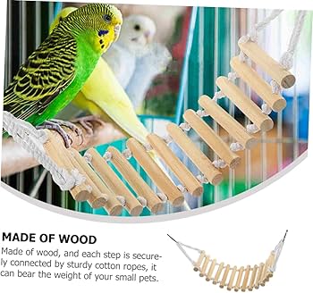 Amazon | FOMIYES 木製のはしご 鳥かご用品 フトアゴヒゲトカゲの橋