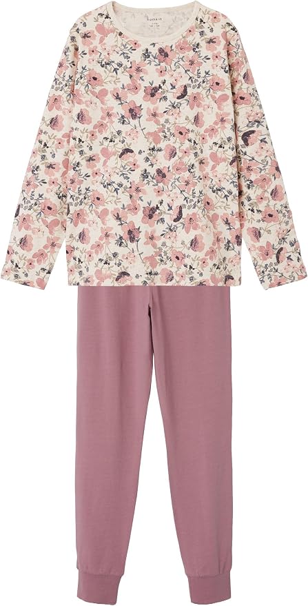 NAME IT Pigiama Bimba Pink Hearts Noos – Morbido E Resistente, Calcio