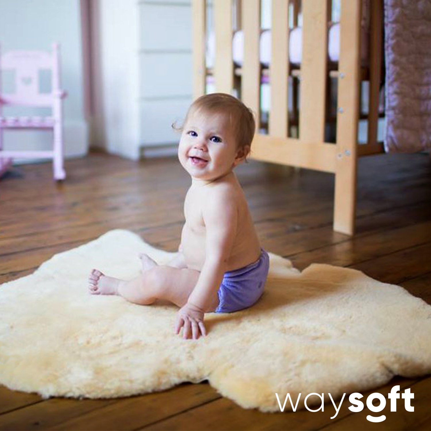 Amazon.com: WaySoft Baby Sheepskin Rug, Oeko-TEX Certified, Safe