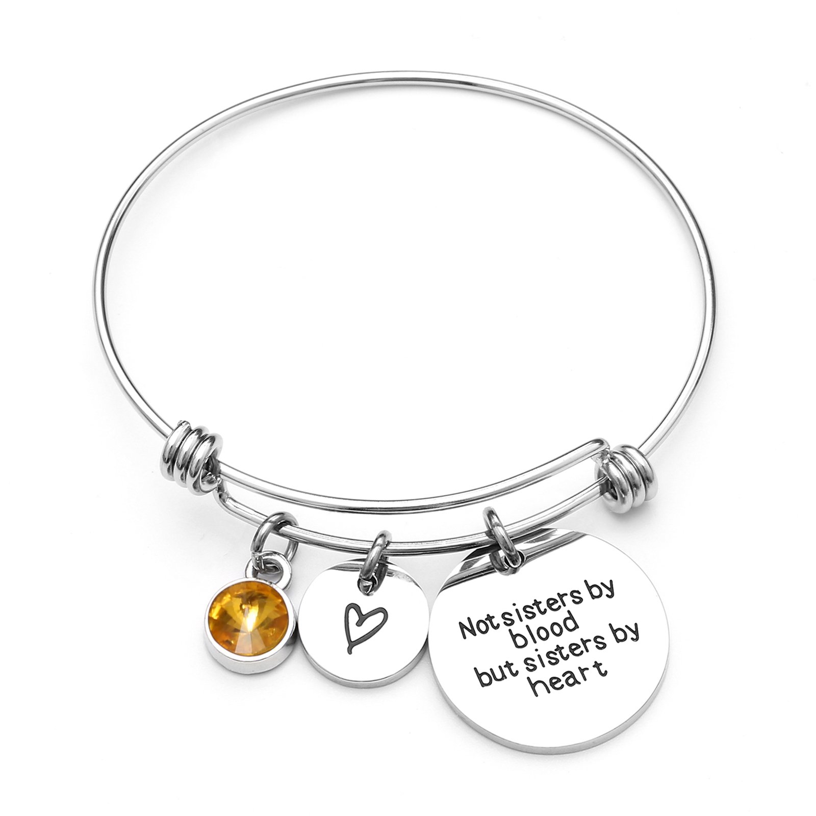 Best Friends Bracelets- Not Sisters by Blood But Sisters by Heart Bracelet- Sister Jewelry