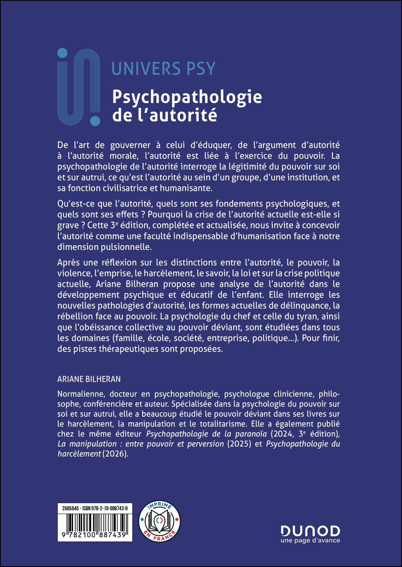 Psychopathologie de l'autorité - 3e éd.
