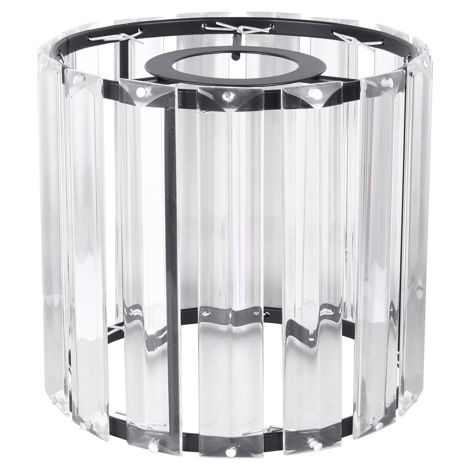 Veemoon Small Clear Crystal Barrel Lampshade