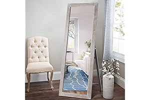 Farmhouse Mirror Full Length Birch Wood Standing / Wall Mirror 64' x 22'