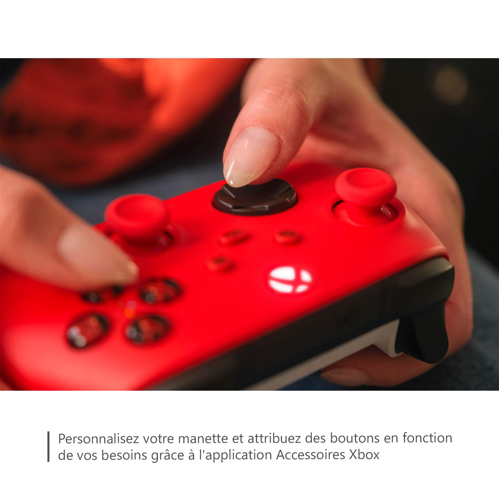 Xbox Manette sans Fil - Pulse Red One, Series X, Series S, Windows 10 & 11, Android et iOS