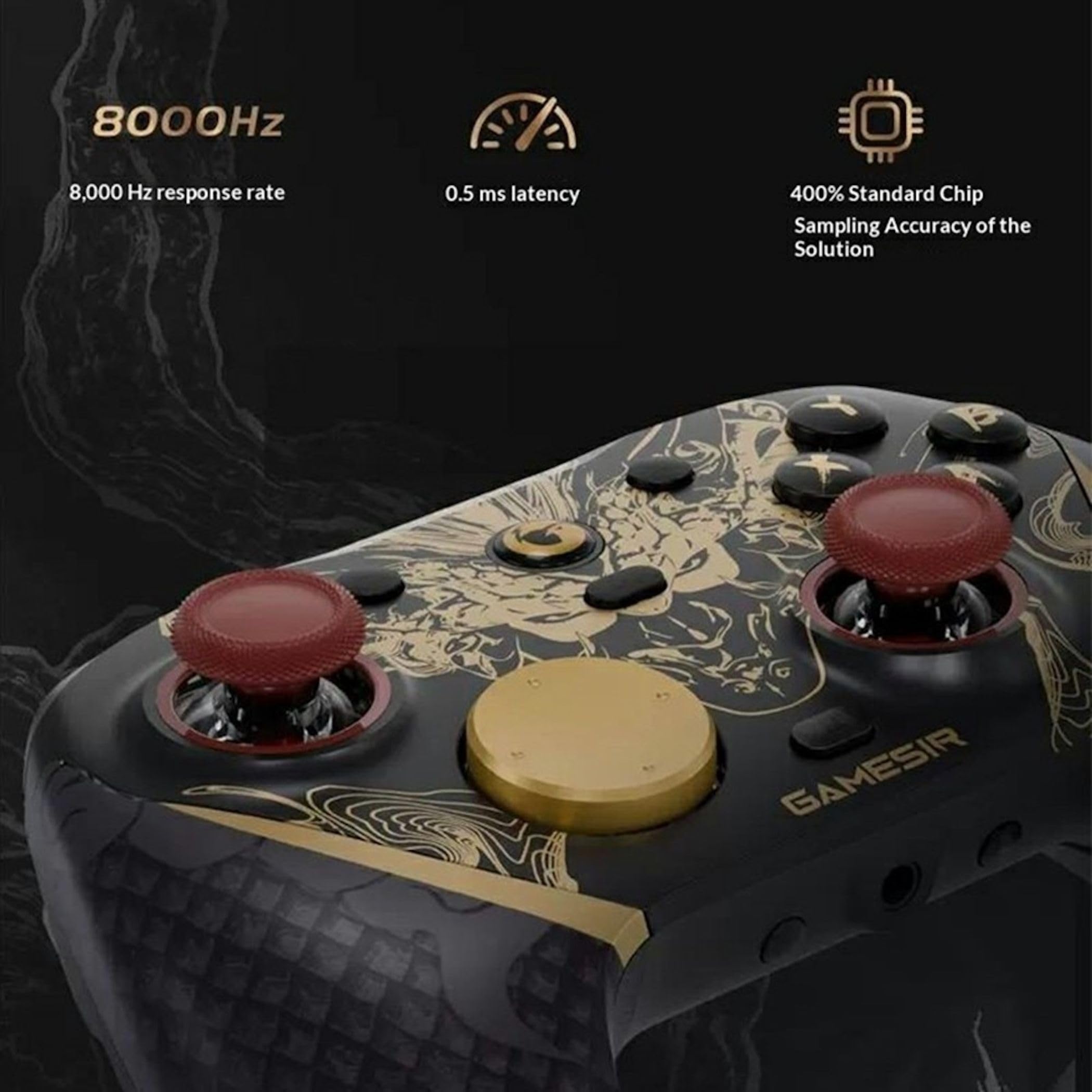 Wigento GameSir G7 Pro PC Kabelloser Gaming Controller | 8000Hz Polling, Mag-Res TMR Gen-2 Sticks, Makro-Tasten, Bewegungssensor - Nioh 3 Edition