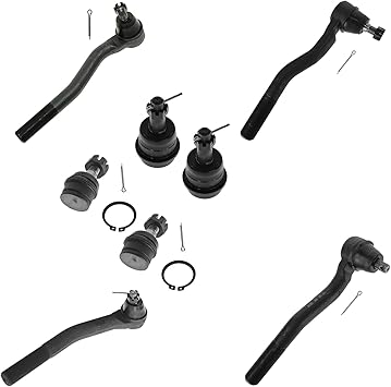 Upper & Lower Ball Joint & Tie Rod 8 Piece Kit for Jeep Grand Cherokee