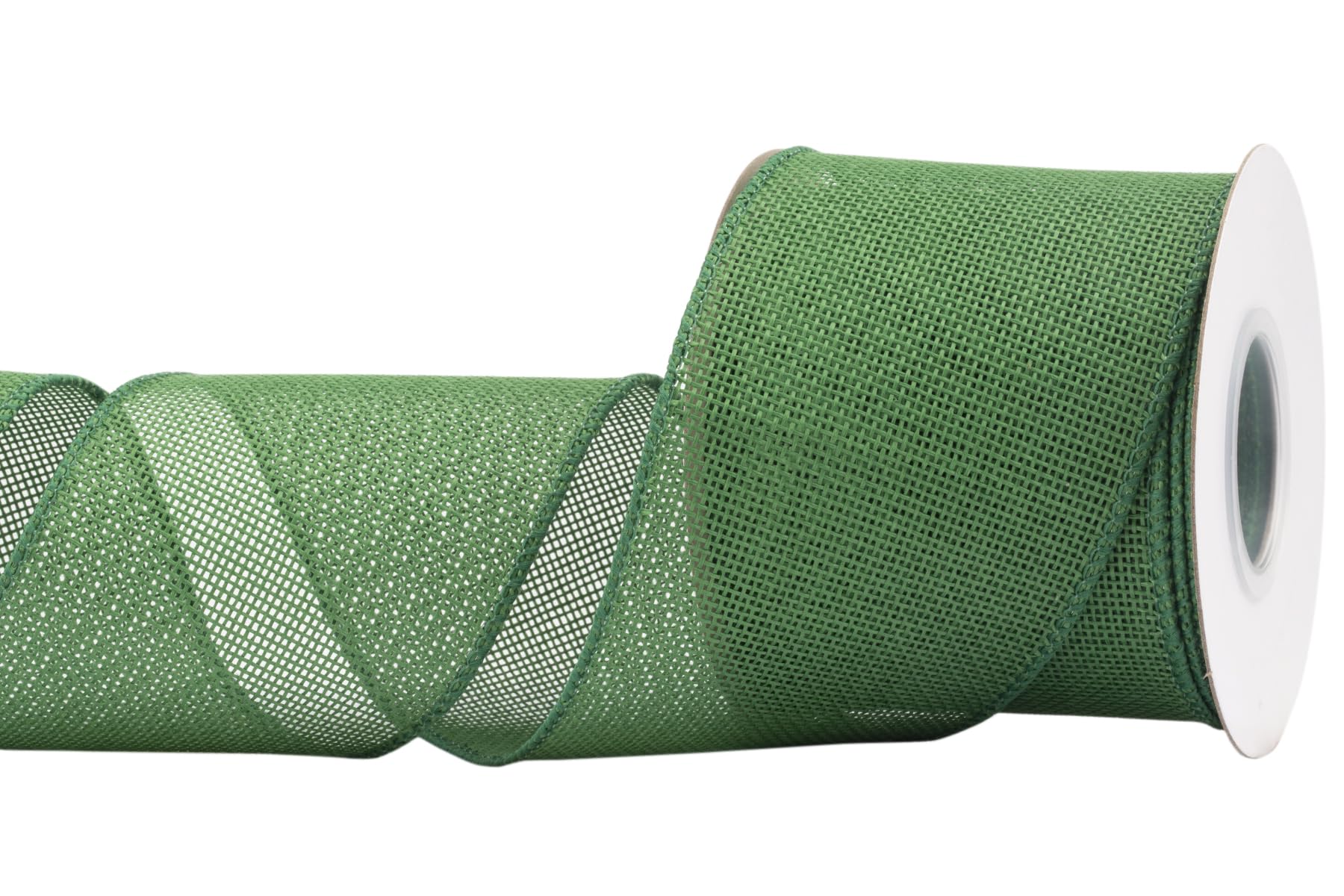 Joycrosso Burlap Wired Edge Ribbon 75mm x 9 Meters, Forest Green, Ideal for Crafting, Gift Wrapping, Wreath, Christmas Tree, and Rustic Wedding Decorations — image 1