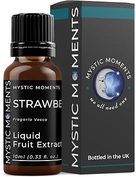 Mystic Moments | Strawberry - Liquid Fruit Extract 10ml | Perfect for Skin Care, Creams, Lotions and DIY beauty products Vegan GMO Free