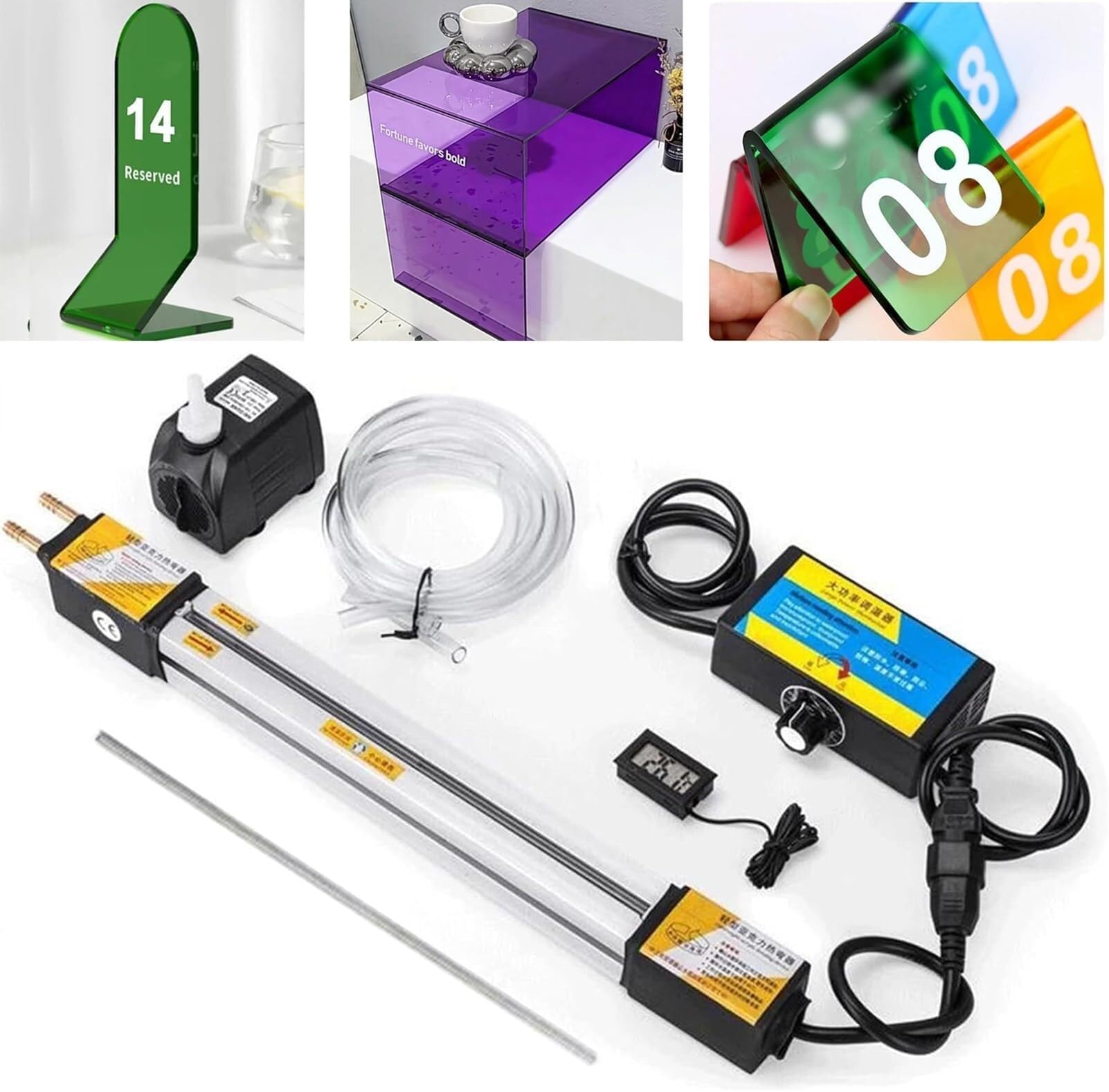 Acrylic Plastic Bending Machine,Portable Acrylic Bending Machine, Light Box Plastic PVC Angle Bender Heater, with 2 Heating Wires for 1-6mm Plastic Bending