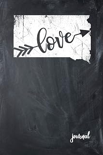 Love Journal: State of South Dakota Gypsy Arrow Love Blank Diary 120 Paged College Lined 6x9 RV Travel Journal