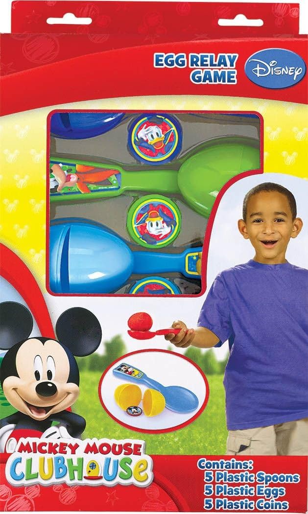 Amscan Funtastic Disney Mickey Mouse Egg Relay Birthday Party Game, Multi