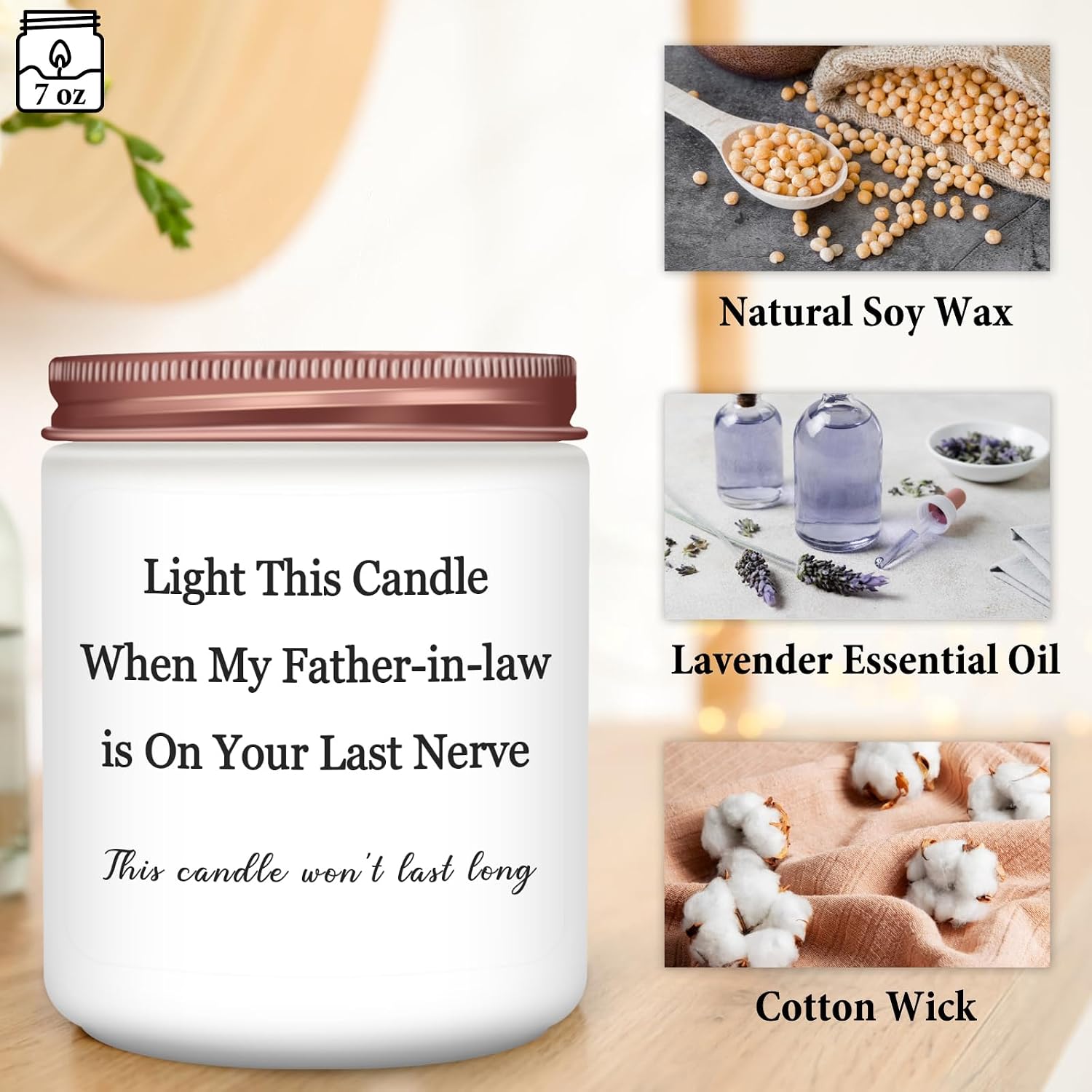 Gifts for Mother in Law Lavender Candles from Daughter/Son-in-Law image 2