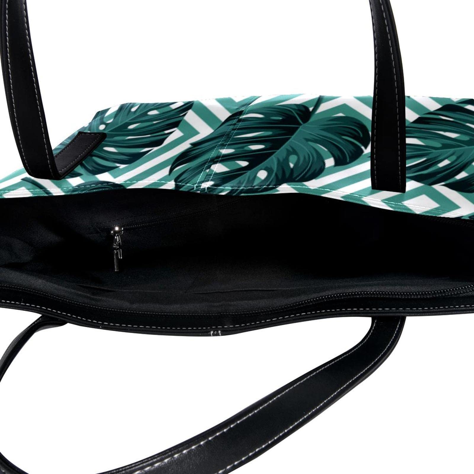 Bolso de hombro ligero casual para la escuela, bolso de mano para profesores, bolso de mano con patrón de hojas tropicales, diseño geométrico, Varios colores