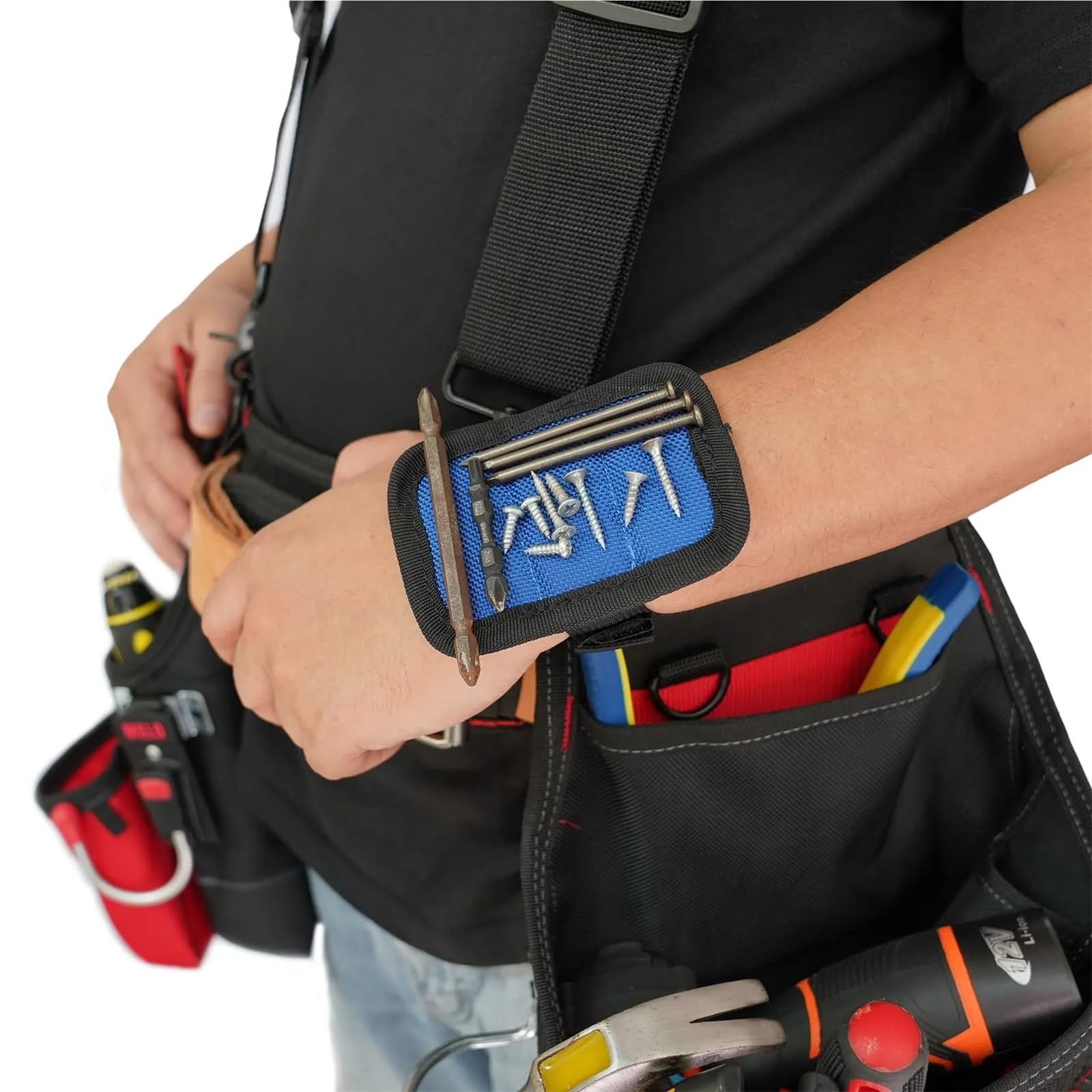 Werkzeuggürtel-Hosenträger | Magnetisches Armband for Framer Carpenter Electrician Tool Belt