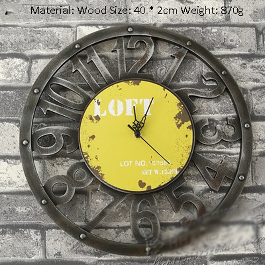 Reloj De Pared De Estilo Industrial Retro, Relojes Y Relojes De Engranajes, Reloj De Pared Digital Retro del País Americano, Decoración De Tienda De Restaurante En Casa