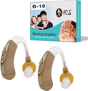 FCS B-18 Behind The Ear Personal Sound Amplification Product (PSAP) For Adults & Elders Mild to Moderate Loss. (Pack of 2)