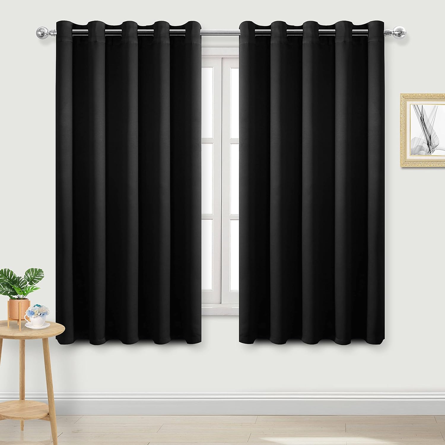 DWCN Black Blackout Curtains for Bedroom