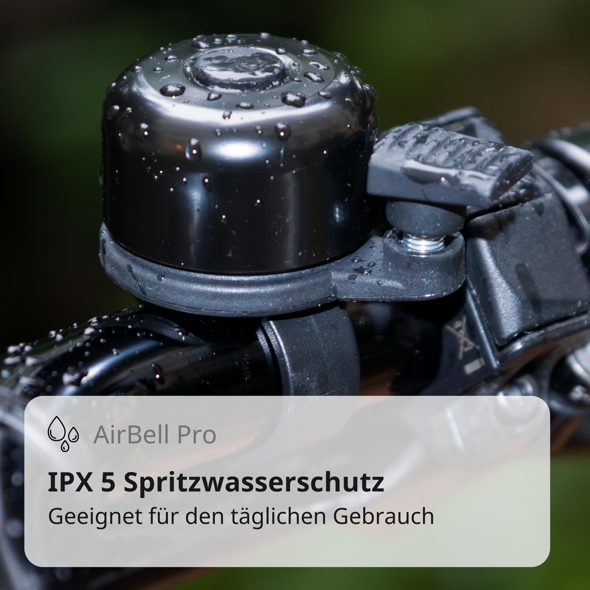 AirBell Pro für Android - Fahrradklingel mit integriertem Tracker, kompatibel mit Google Mein Gerät Finden Netzwerk