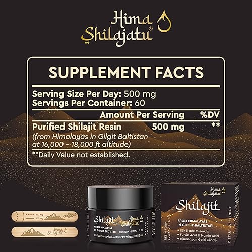 Miniatura 10 de Shilajit - Shilajit Pure Himalayan Shilajit - Shilajit 100% puro de grado dorado con ácido fúlvico y 85+ minerales traza complejo para energía y