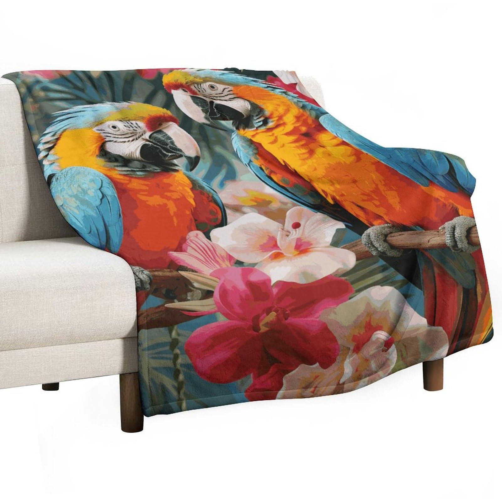 Couverture en flanelle douce 167x228 cm légère et confortable pour lit et canapé