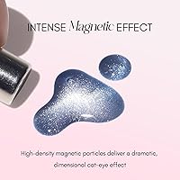 Vista 4 de vettsy Magnetic Gel Nail Polish Set with Magnet, 6 Colors Cat Eyes Gel Polish Kit with Cat Eyes Effect for DIY Nail Art Manicure at Home (Brownie)