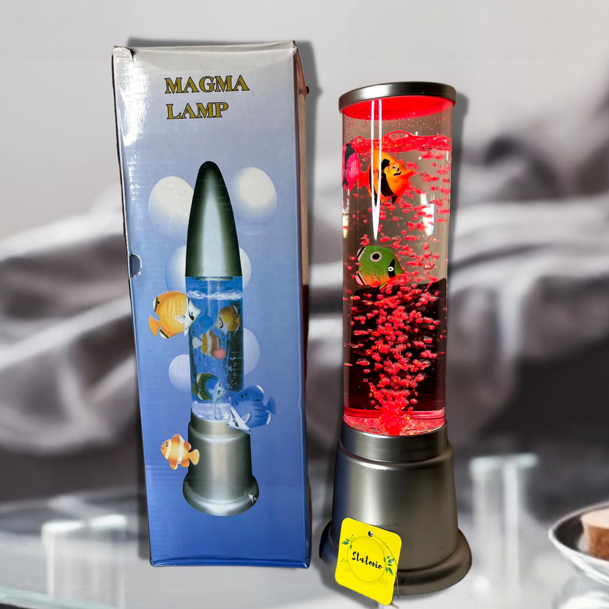 Buy Statonio 37CM Plastic Magma Fish Water Aquarium Lamp Showpiece  