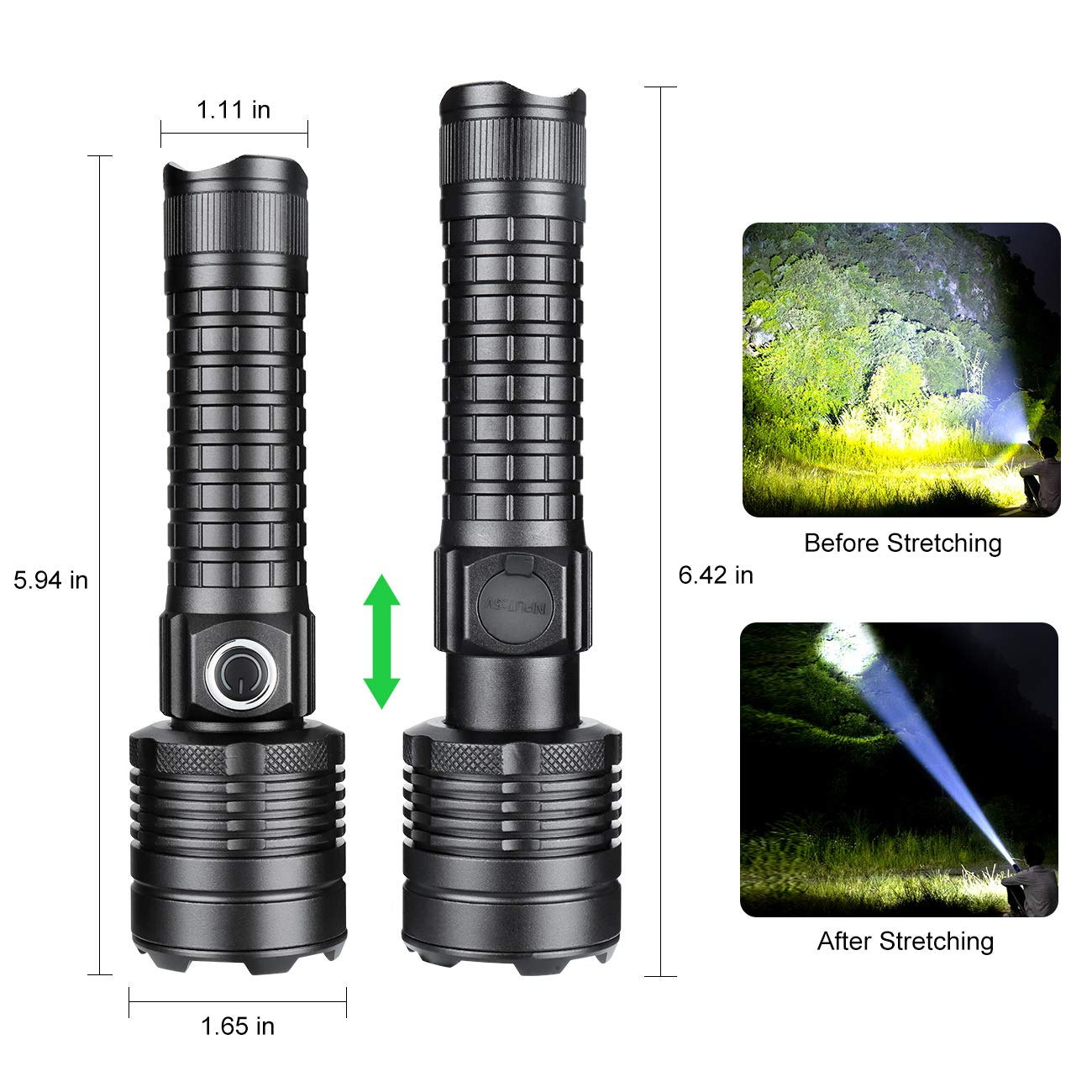 Amazon.co.jp: Tokeyla 18650 懐中電灯 2000LM XHP60 明るい懐中電灯