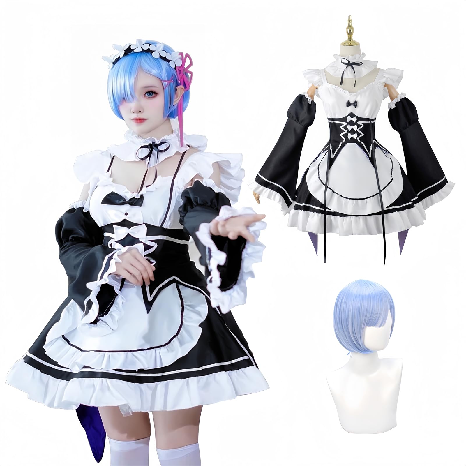 Amazon.co.jp: [NOKIJP] リゼロ コスプレ衣装 レム、エミリア、菜月昴