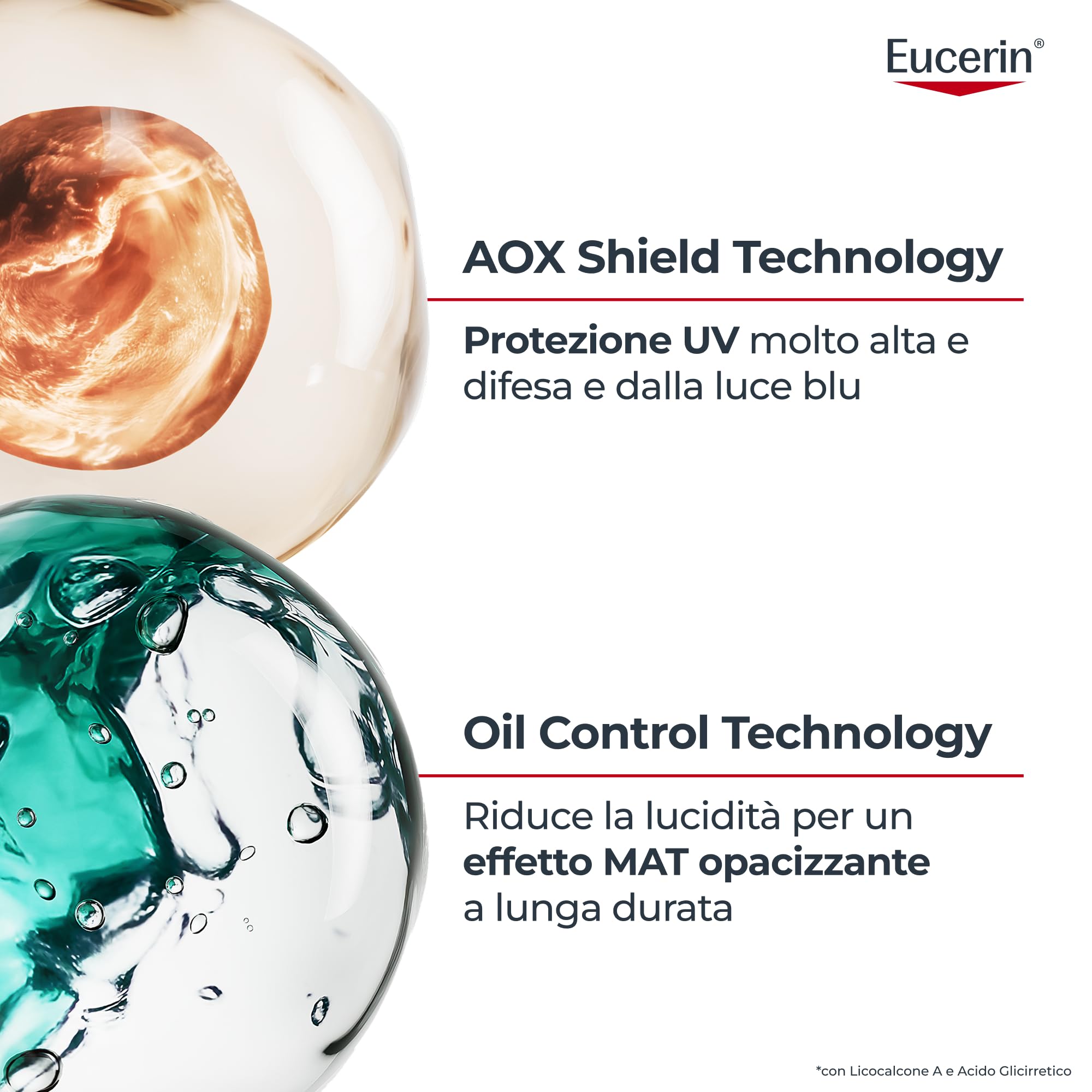 Eucerin Oil Control Dry Touch Face Sun Gel-Creme SPF50+ 50 ml, Crema solare viso 50+ opacizzante, Protezione solare viso 50+ senza profumo, Texture ultra leggera per pelle grassa, acneica e sensibile
