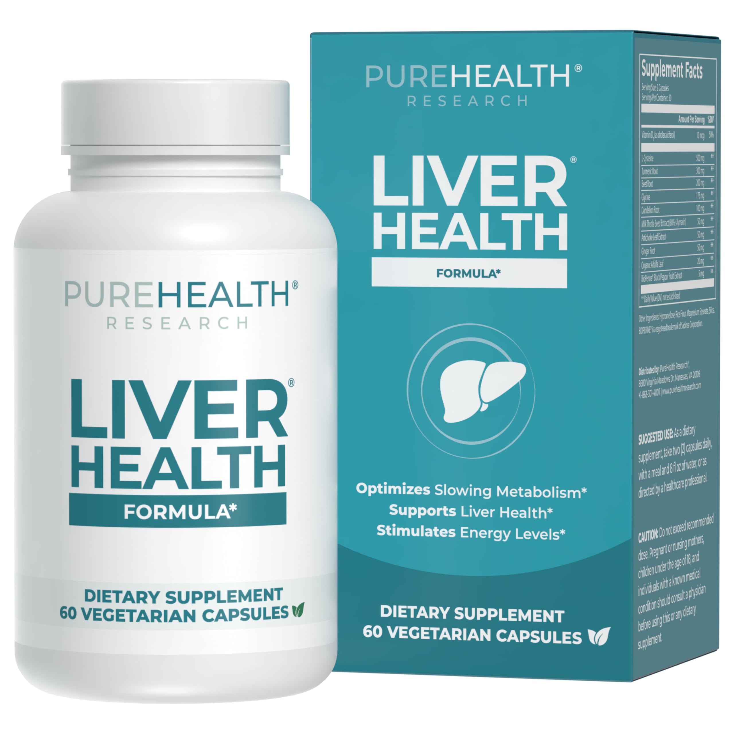 - PUREHEALTH RESEARCH Liver Health – Liver Cleanse Detox & Repair with Artichoke Extract, Milk Thistle, Dandelion Root, Turmeric, Beet Root to Healthy Liver Renew with 11 Natural Nutrients, 60 Capsules