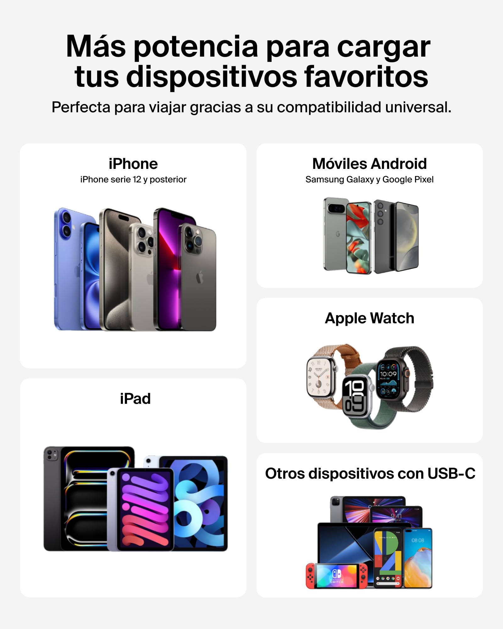Belkin BoostCharge Pro Batería Externa Carga Rápida 10000mAh, Power Bank Cargado, para Apple Watch, Batería Portátil con Cable USB C Trenzado y Pantalla, 45W, Cargador Portátil, 3 Dispositivos, Negro