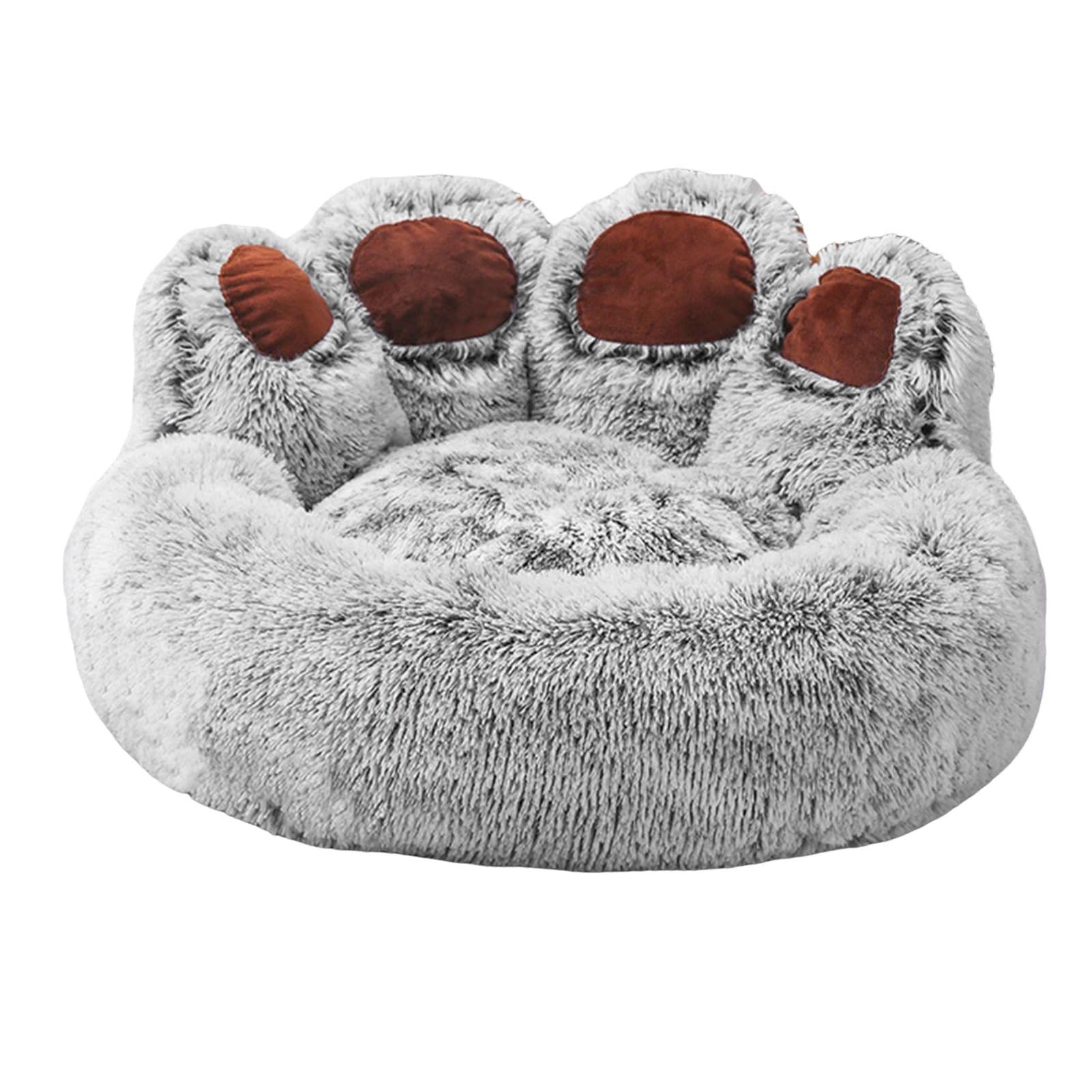 matumou Pet Paw-Shaped Pet Bed Warm Comfortable -Slip Fluffy Plush Cat Dog Sleeping Pet Supplies