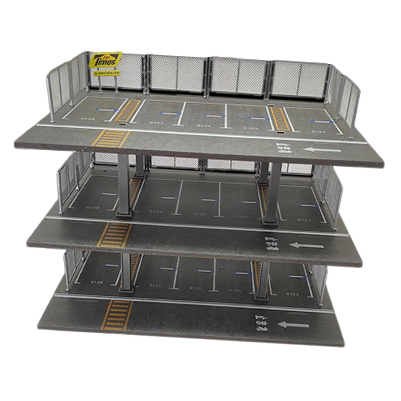Milageto 1:64 Diorama Acryl Parkplatz 3-stufige Schaukasten Modell Geschenke Tabletop Decor Geschenke für Modellauto Leichtmetallautos Display, Japanisch 3-Schicht