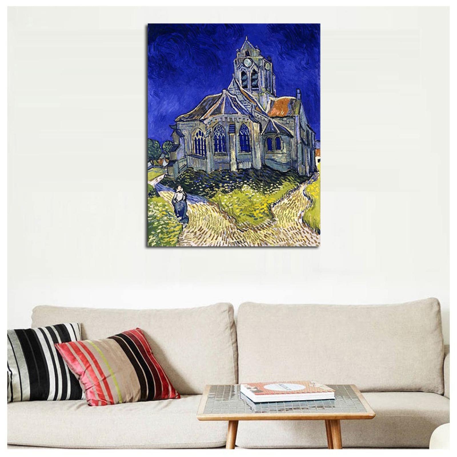 Amazon｜印象派Vincent van Gogh有名な絵画：オーヴェルの教会