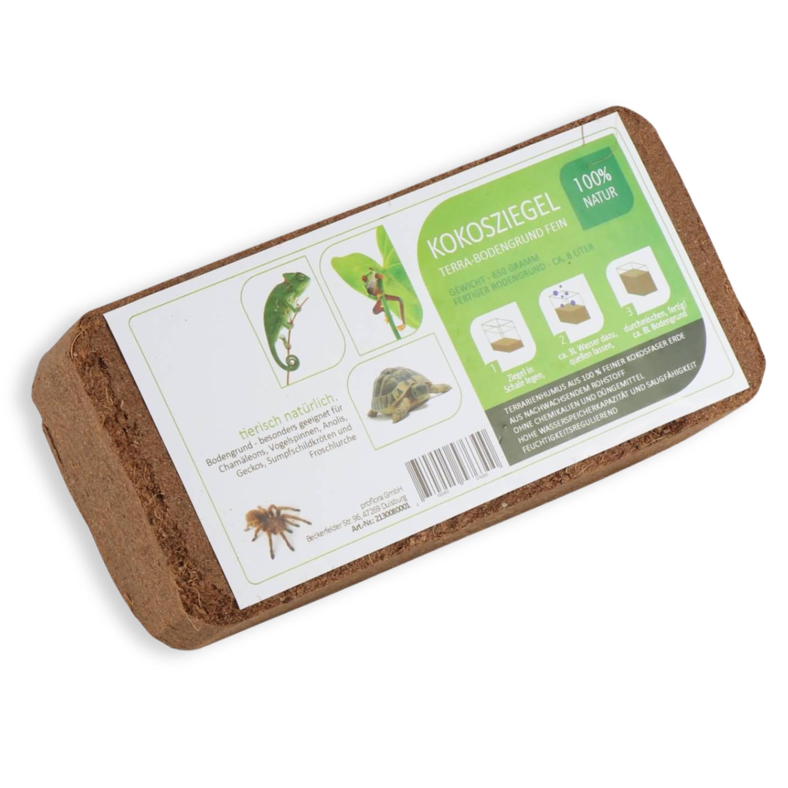 ProFlora® Kokoserde Terrarium Bodengrund gepresst - Biologisch abbaubare, torffreie Erde aus Kokosfasern (10 Stück)