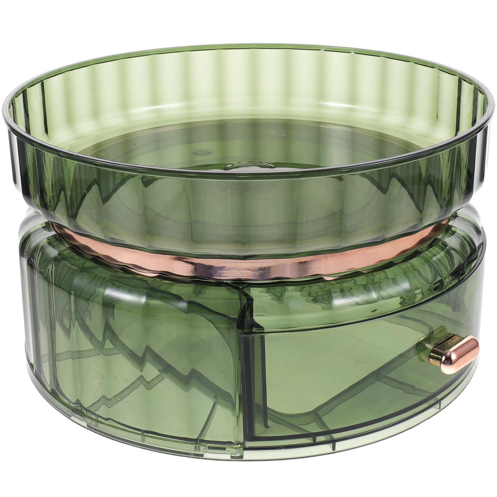 Drehbarer Kosmetik Organizer Schubladenhalter für Schreibtisch, Pet Grün