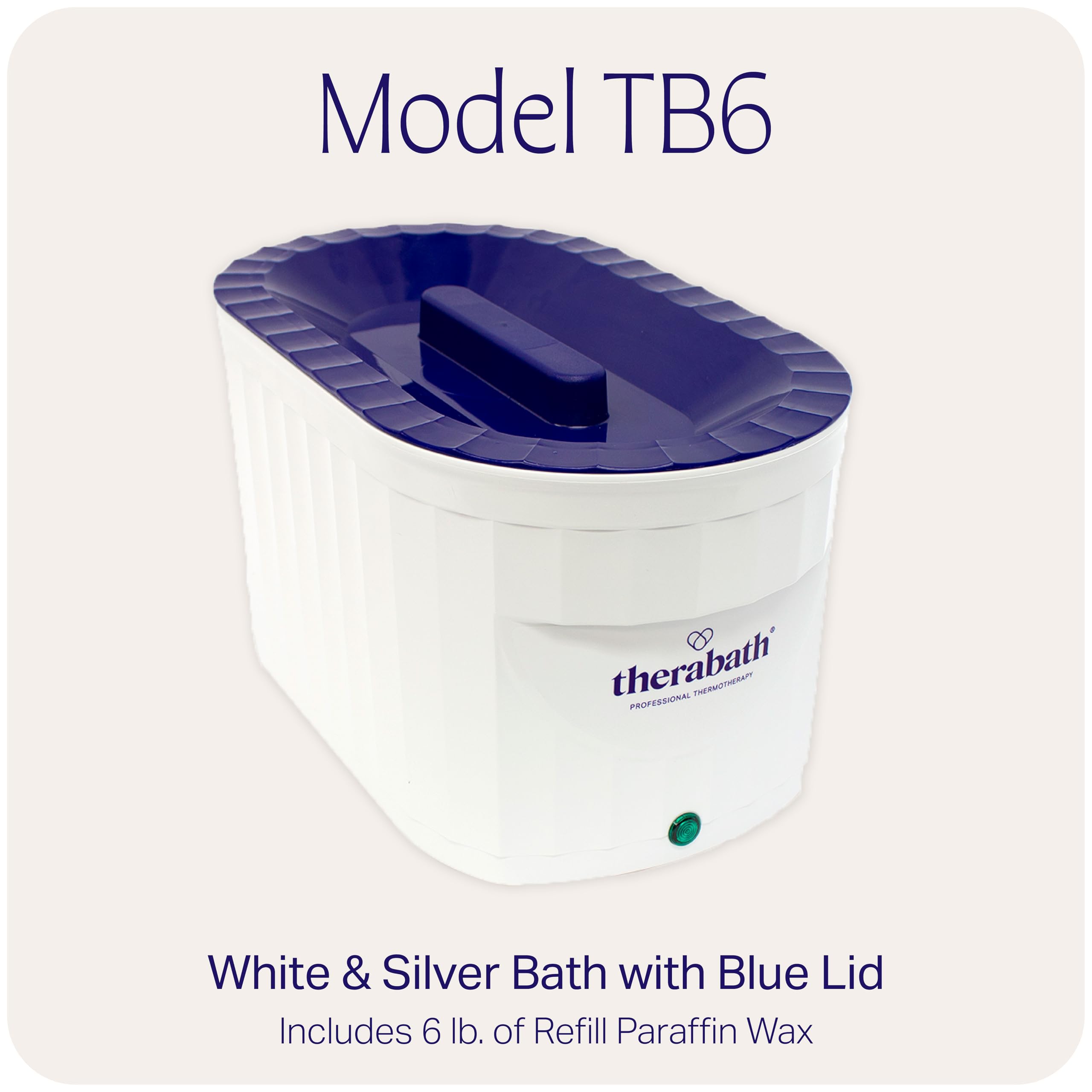 Therabath Professional Thermotherapy TB6 Paraffin Wax Bath with Deep Hydration Paraffin Wax Refills - Helps Relieve Muscle Stiffness - Heat Therapy - Made in USA - 6 lb. Free & Clear