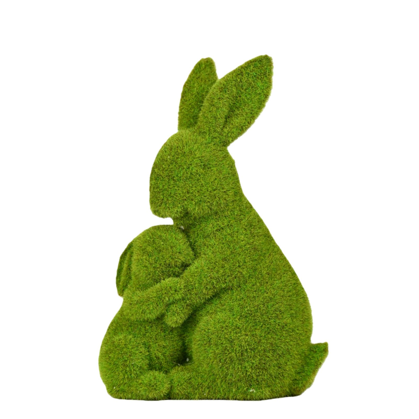 LUCKGONI Flocking Rabbits Resin Statue Set For Easter Decoration Bunnies Figurines Perfect For And Home Decoration