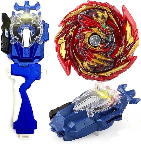Bay Blades para 8-12 Sparking Launcher Set Gaming Tops Toy B-155 Booster Master Diabolos.Gn Play Blade Blades para niños 6-8 Tops de batalla
